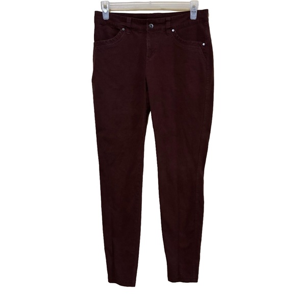 Kuhl Pants - Kuhl Brooke Skinny Pants Women’s 8 Long Maroon Stretch Ankle Tapered Mid-Rise